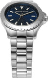 Buy Shop Michael Kors Everest Three-Hand Blue Dial Silver Steel Strap Watch For Men - MK9079 USA Online