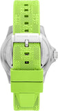Buy Shop Michael Kors Everest Three Hand Crystals Silver Dial Green Silicone Strap Watch For Women - MK7360 USA Online