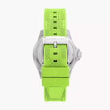 Buy Shop Michael Kors Everest Three Hand Crystals Silver Dial Green Silicone Strap Watch For Women - MK7360 USA Online