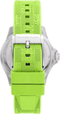 Buy Shop Michael Kors Everest Three Hand Crystals Silver Dial Green Silicone Strap Watch For Women - MK7360 USA Online