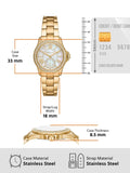 Buy Shop Michael Kors Everest Three-Hand Mother of Pearl White Dial Gold Steel Strap Watch For Women - MK7363 USA Online