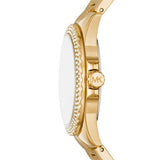 Buy Shop Michael Kors Everest Three-Hand Mother of Pearl White Dial Gold Steel Strap Watch For Women - MK7363 USA Online