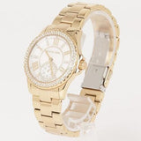 Buy Shop Michael Kors Everest Three-Hand Mother of Pearl White Dial Gold Steel Strap Watch For Women - MK7363 USA Online