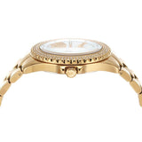 Buy Shop Michael Kors Everest Three Hand Mother of Pearl White Dial Gold Steel Strap Watch For Women - MK7401 USA Online
