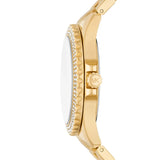 Buy Shop Michael Kors Everest Three Hand Mother of Pearl White Dial Gold Steel Strap Watch For Women - MK7401 USA Online