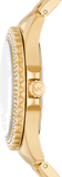 Buy Shop Michael Kors Everest Three Hand Mother of Pearl White Dial Gold Steel Strap Watch For Women - MK7401 USA Online
