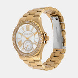 Buy Shop Michael Kors Everest Three Hand Mother of Pearl White Dial Gold Steel Strap Watch For Women - MK7401 USA Online