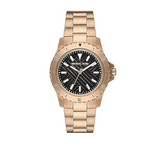 Buy Shop Michael Kors Everest Three Hand Quartz Black Dial Gold Steel Strap Watch For Men - MK9140 USA Online