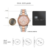 Buy Shop Michael Kors Everest Three Hand Rose Gold Dial Two Tone Steel Strap Watch For Women - MK7402 USA Online