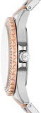 Buy Shop Michael Kors Everest Three Hand Rose Gold Dial Two Tone Steel Strap Watch For Women - MK7402 USA Online