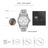 Buy Shop Michael Kors Everest Three hand Silver Dial Silver Steel Strap Watch For Women - MK7403 USA Online