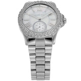 Buy Shop Michael Kors Everest Three hand Silver Dial Silver Steel Strap Watch For Women - MK7403 USA Online