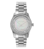 Buy Shop Michael Kors Everest Three hand Silver Dial Silver Steel Strap Watch For Women - MK7403 USA Online