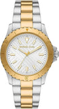 Buy Shop Michael Kors Everest Three Hand Silver Dial Two Tone Steel Strap Watch For Men - MK9141 USA Online
