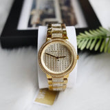 Buy Shop Michael Kors Gabbi Crystals Gold Dial Gold Steel Strap Watch For Women - MK3985 USA Online