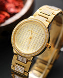 Buy Shop Michael Kors Gabbi Crystals Gold Dial Gold Steel Strap Watch For Women - MK3985 USA Online