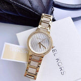 Buy Shop Michael Kors Gabbi Crystals Gold Dial Gold Steel Strap Watch For Women - MK3985 USA Online