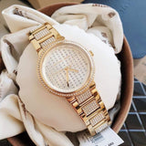 Buy Shop Michael Kors Gabbi Crystals Gold Dial Gold Steel Strap Watch For Women - MK3985 USA Online