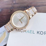 Buy Shop Michael Kors Gabbi Crystals Gold Dial Gold Steel Strap Watch For Women - MK3985 USA Online