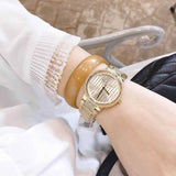 Buy Shop Michael Kors Gabbi Crystals Gold Dial Gold Steel Strap Watch For Women - MK3985 USA Online