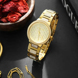 Buy Shop Michael Kors Gabbi Crystals Gold Dial Gold Steel Strap Watch For Women - MK3985 USA Online