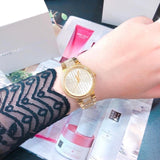 Buy Shop Michael Kors Gabbi Crystals Gold Dial Gold Steel Strap Watch For Women - MK3985 USA Online