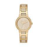Buy Shop Michael Kors Gabbi Crystals Gold Dial Gold Steel Strap Watch For Women - MK3985 USA Online