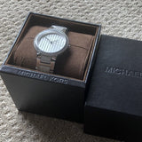 Buy Shop Michael Kors Gabbi Quartz Crystals Silver Dial Silver Steel Strap Watch For Women - MK3984 USA Online