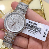 Buy Shop Michael Kors Gabbi Quartz Crystals Silver Dial Silver Steel Strap Watch For Women - MK3984 USA Online