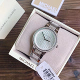 Buy Shop Michael Kors Gabbi Quartz Crystals Silver Dial Silver Steel Strap Watch For Women - MK3984 USA Online