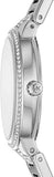 Buy Shop Michael Kors Gabbi Quartz Crystals Silver Dial Silver Steel Strap Watch For Women - MK3984 USA Online