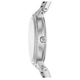 Buy Shop Michael Kors Gabbi Quartz Crystals Silver Dial Silver Steel Strap Watch For Women - MK3984 USA Online