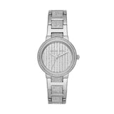 Buy Shop Michael Kors Gabbi Quartz Crystals Silver Dial Silver Steel Strap Watch For Women - MK3984 USA Online