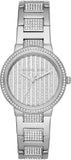 Buy Shop Michael Kors Gabbi Quartz Crystals Silver Dial Silver Steel Strap Watch For Women - MK3984 USA Online