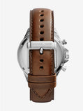 Buy Shop Michael Kors Gage Chronograph Blue Dial Brown Leather Strap Watch For Men - MK8362 USA Online