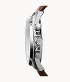 Buy Shop Michael Kors Gage Chronograph Blue Dial Brown Leather Strap Watch For Men - MK8362 USA Online