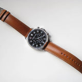 Buy Shop Michael Kors Gage Chronograph Quartz Black Dial Brown Leather Strap Watch For Men - MK8333 USA Online