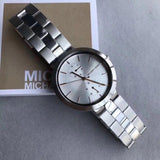 Buy Shop Michael Kors Garner Analog Silver Dial Silver Steel Strap Watch For Women - MK6407 USA Online