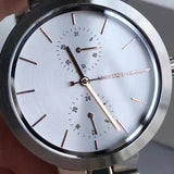 Buy Shop Michael Kors Garner Analog Silver Dial Silver Steel Strap Watch For Women - MK6407 USA Online