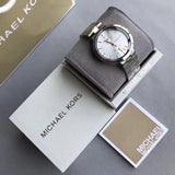 Buy Shop Michael Kors Garner Analog Silver Dial Silver Steel Strap Watch For Women - MK6407 USA Online