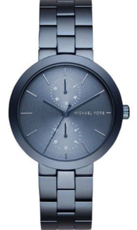 Buy Shop Michael Kors Garner Chronograph Quartz Blue Dial Blue Steel Strap Watch For Women - MK6410 USA Online
