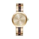 Buy Shop Michael Kors Garner Multifunction Gold Dial Two Tone Steel Strap Watch For Women - MK6471 USA Online