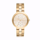 Buy Shop Michael Kors Garner Quartz Gold Dial Gold Steel Strap Watch For Women - MK6408 USA Online