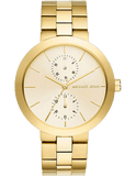 Buy Shop Michael Kors Garner Quartz Gold Dial Gold Steel Strap Watch For Women - MK6408 USA Online