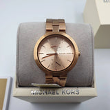 Buy Shop Michael Kors Garner Quartz Rose Gold Dial Rose Gold Steel Strap Watch For Women - MK6409 USA Online