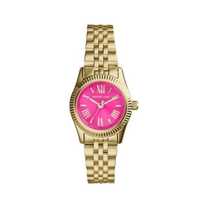 Buy Shop Michael Kors Lexington Quartz Pink Dial Gold Steel Strap Watch For Women - MK3270 USA Online