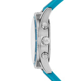 Buy Shop Michael Kors Hadyn Analog Silver Dial Blue Rubber Strap Watch for Women - MK7485 USA Online