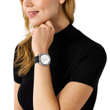 Buy Shop Michael Kors Hadyn Chronograph Silver Dial Black Rubber Strap Watch for Women - MK7486 USA Online
