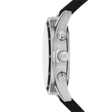 Buy Shop Michael Kors Hadyn Chronograph Silver Dial Black Rubber Strap Watch for Women - MK7486 USA Online