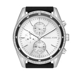 Buy Shop Michael Kors Hadyn Chronograph Silver Dial Black Rubber Strap Watch for Women - MK7486 USA Online